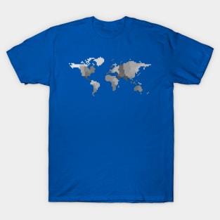 Pixel World, Grayscale T-Shirt